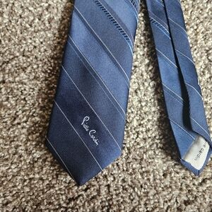 Vintage Pierre Cardin Men's Necktie Blue Striped